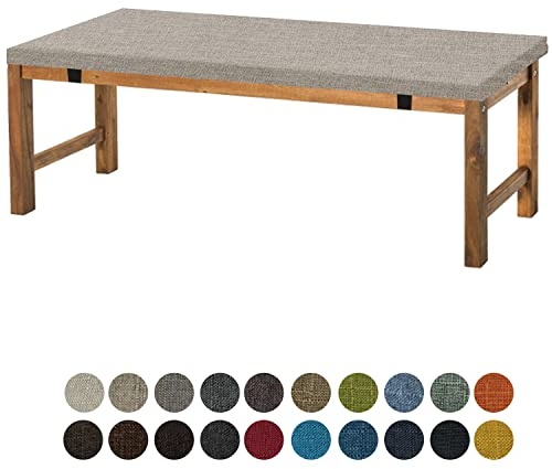 Aselbia Bankauflage Sitzkissen 120X40X5CM,Waschbare Rutschfestes Bankkissen Sitzauflage Bequeme Bankpolster für Bank, Fensterbank, Gartenmöbel, Terrasse, Drinnen,Grau