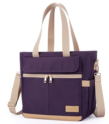 JOYHILL Lunch Bag for Women, Leakproof Insulated Lunch Box with Shoulder Strap, Adult Reusable Lunch Cooler Tote Bags for Work Picnic Camping School Beach, Purple