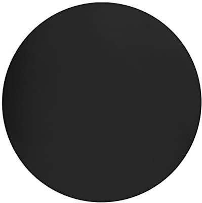 Wandlampe Metall rund Ø 40 cm Modern flach Schwarz indirektes Licht Wohnzimmer Flur Wandleuchte