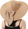 BABAHU Faltbarer Strohhut für Damen, mit breiter Krempe, Sonnenhut, Sommer, Strandhut, UV-Schutzfaktor 50+, 02-Stil, Schleife, Khaki, Einheitsgröße