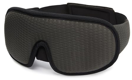 Schlafmaske 3D Schlafmaske blockieren leichte weiche gepolsterte Schlafmaske for Augen Schatten Augenbund Schlafhilfesgesichtsmaske Okular angemessen Augenmaske (Color : Grey)