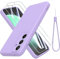 THIYUFUNS Funda con Samsung Galaxy S23 FE 5G con 2 Protector Pantalla Cristal Templado,Carcasa de TPU Silicona Bumper Líquida Ultradelgado Cover Case para Samsung Galaxy S23 FE 5G - Morado