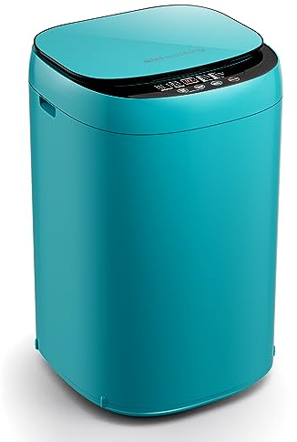 Giantex - Lavadora portátil con capacidad de 8 libras con bomba de drenaje, lavadora de lavandería de 0.78 pies cúbicos con 10 programas de lavado, 3 niveles de agua, visualización LED, combo de