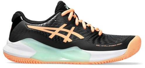 ASICS Damen Gel-Challenger 14 Padel Sneaker, SCHWARZER/Heller SONNENSTEIN, 42.5 EU