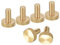 sourcing map Rändelschrauben, M5 x 10 mm, 6 Stück, flacher gerändelter Kopf, Vollgewinde, Messing-Rändelschrauben, Griffknöpfe, Befestigungen