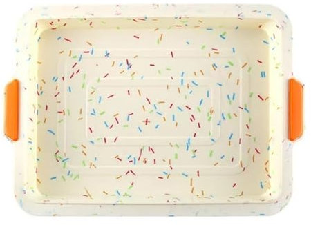 Silikonform Brotbackform einer Rechteck Flexible Backform Antihaft Küche Besondere Silikonbackform Tortenformen Kuchenbackform Silikon Form für Brot, Torte, Cake, , Große Gelee (Yellow, One Size)