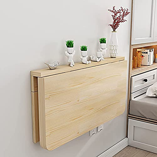 CASEGO Schwebender Schreibtisch, Faltbarer Wandschreibtisch aus massivem Holz, Flexible Platzierung, einfache Installation und einfache Pflege