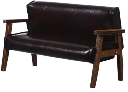 Toyvian Miniatursofa Retro Sofa Vintage Sofa Mini-holzstuhl Miniatur-Sofa im viktorianischen Stil Outdoor-Stühle aus Holz schmücken Puppenhaus-Sofastuhl Mini-Vintage-Stuhlmodell hölzern