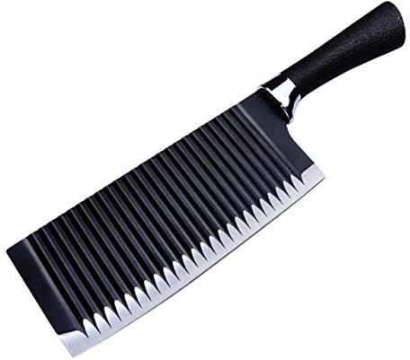 COLLBATH Cuchillo De Onda Premium Para Ensaladas y Patatas Cortador De Verdura Mandolina