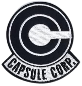 Comercial Mercera, Aufnäher Patches, Dragonball Z, Capsule Corp, Aufnäher Ideal für Mützen, Jacken, T-Shirts oder Schultaschen, 100% Polyester, 7x6 Zentimeter