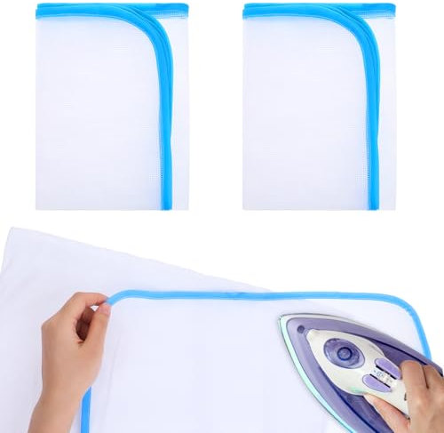 Molain 2 Pack Pressing Cloth for Ironing Scorch Mesh Cloth Scorch-Saving Ironing Protector Insulation Pad for Sewing and Ironing Iron Fabric Protector Pressing Tool for Ironing Protection 23.6×15.7