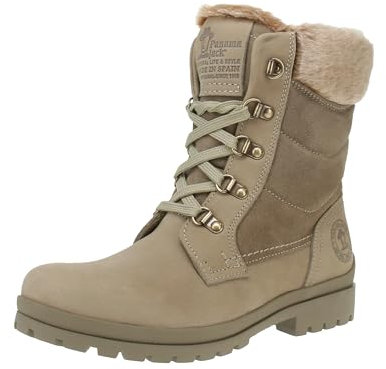 Panama Jack Damen Tuscani Combat Boot, Kaki B35, 36 EU