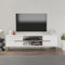 Hanah Home Support TV, mélamine, Noyer Blanc, Taille Unique