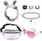 GADITIEK 90er 80er Jahre Outfit Damen, 90er 80er Jahre Accessoires, Festival Outfit Damen, Malle Party Outfit, Rave Outfit Damen,Karneval Kostüm Damen,für 90er Party,Mallorca Party Outfit