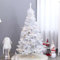 Albero di Natale bianco artificiale preilluminato da 1,5 m con corda regolabile a led da 5 metri e design floccato con neve, albero di Natale premium per le vacanze con supporto pieghevole per feste i