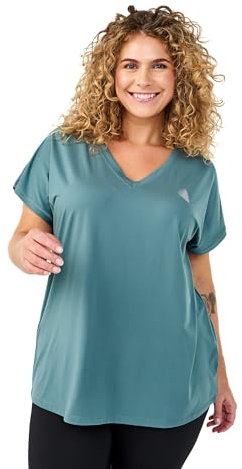 Zizzi Active by Große Größen Damen T-Shirt mit V-Ausschnitt Gr Gr M North Atlantic - Plus Size Damen Kleidung