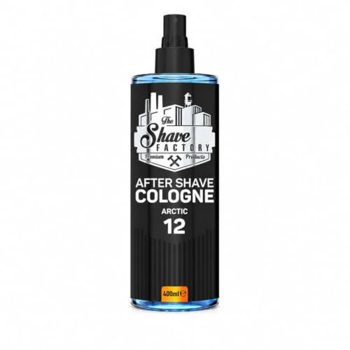 The Shave Factory – Arctic 12 After Shave Cologne Spray – Parfümiertes Eau de Cologne nach der Rasur 400 ml