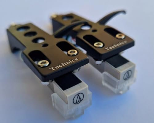 Technics Turntable Headshells with Cartridges and Stylus, Set of 2, Black