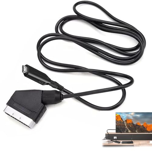 Kaelix SCART to HDMI Adapter with USB Power – Full HD 1080P Video Audio Converter Compatible with TV, DVD, STB, and Projectors – SCART Input to HDMI Output, Plug & Play for Classic Devices