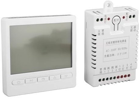 Fafeicy 220V Smart Wireless Thermostat LCD -Temperaturregelpanel für Home -Lüfter Greenhouse Pet Hate, LCD Display Heizkühlmodus
