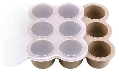 Arroopu Baby Food Freezer Tray | 9-Grid Silicone Baby Food Storage Container and Freezer Tray - Storage Containers for Ice Soup Breastmilk Purees Homemade Feeding Fridge Snack