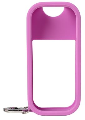 Touchland Body & Hair Fragrance Mist Case – Compatible only with 2 FL OZ Body Spray – Silicone Case with Keyring, Regal Violet
