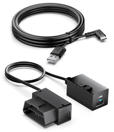 VIOFO OP100 OBD-II Typ C Dauerstromkabel für 24h Parkmodus, 6 Meter Kabel | OBD-II Anschluss mit Zeitschalter, 24h Parküberwachung, Niederspannungsschutz, kompatibel A329/A229/A119M