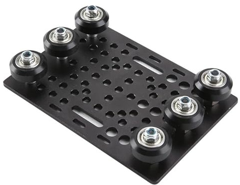ELILANEY V-Typ-Slot-Portal-Set for V-Typ-Slot-Aluminiumprofile, 20–80 mm Portalplatte mit 6 Rädern, CNC-Fräsern, 3D-Druckern Befestigung Halterung(Schwarz)