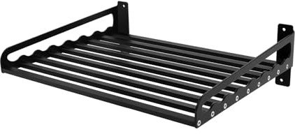 yikmid Soporte de pared para microondas, soporte de pared, soporte para microondas de metal, soporte para microondas de hasta 50 kg, soporte de pared para cocina, oficina, color negro