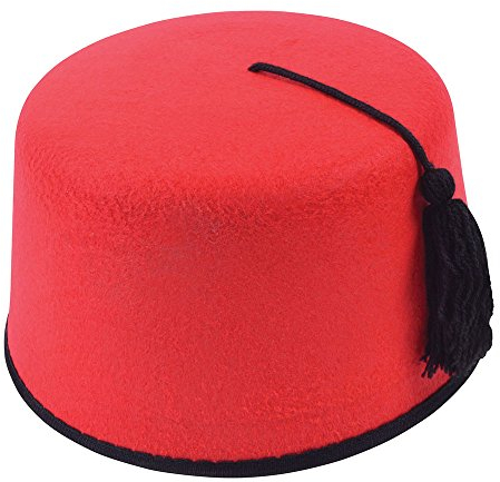 Bristol Novelty BH178 Fez Filzhut Mütze, rot, Einheitsgröße