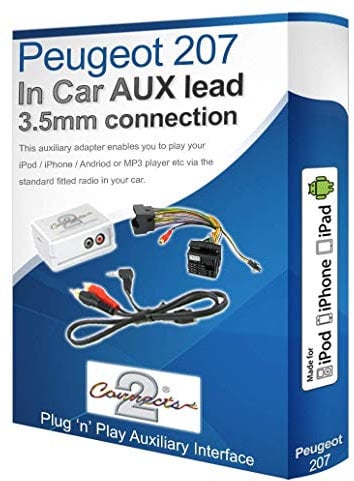 Connects2 In Car Emporium Aux Adapter Interface For Peugeot 207 2006-2012 Compatible With Ipod/Iphone
