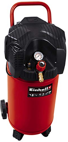 Einhell TH-AC 200/30 OF - Compresor vertical (1100 W, 200 l/min, 8 bar, 1 cilindro, sin aceites) color rojo y negro