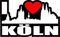 NetSpares 1 x Aufkleber I Love Köln Skyline Sticker Autoaufkleber Tuning Stickerbomb Fun