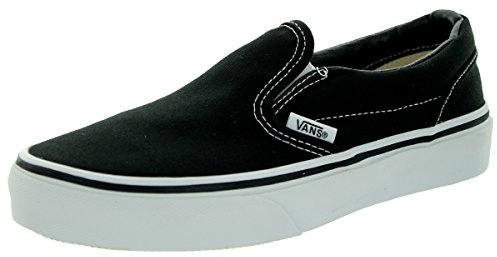 Vans Classic Slip-on, Unisex-Kinder Sneakers, Schwarz - Schwarz (Schwarz / True White), 34