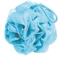 Fleur de douche bleue