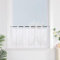 Yujiao Mao 1er Pack Voile Weiß Scheibengardine mit Schlaufen Küchen Vorhang, H/B: 45/90cm