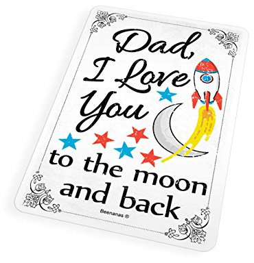 Beenanas Dad I Love You Moon & Back Fathers Day Cute Fridge Magnet