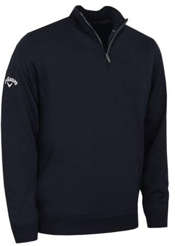 Callaway Mens 1/4 Zip Blended Merino Thermal Opti-Dri Golf Sweater