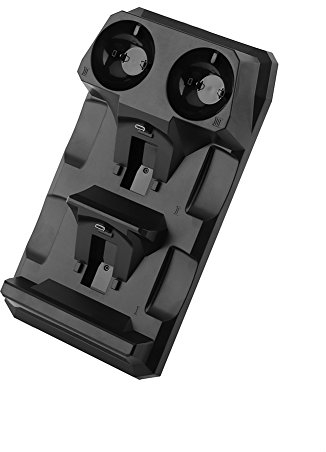 VBESTLIFE Ladestation für, 4-in-1-Schnellladegerät Ladestation für PS Move/-Controller