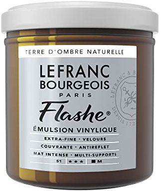 Lefranc Bourgeois Flashe Acrylique Pot 125ml Terre D'Ombre Naturelle