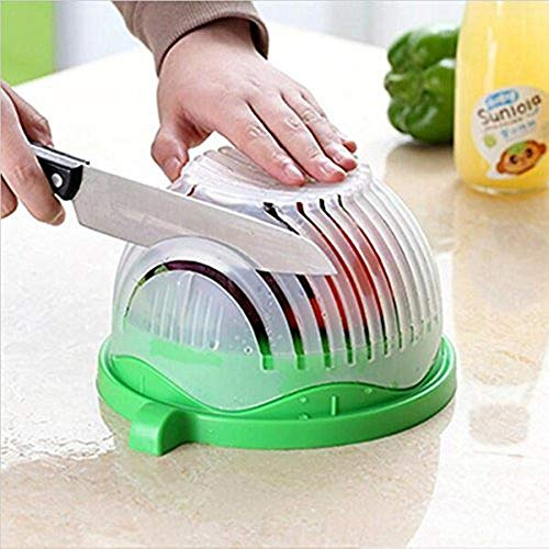 Uteruik Salatschneider Schüssel 60 Sekunden Salatschneider Salatschneider Salatschneider Salatschneider Gemüse- und Obstschneider Schüssel praktisch schnell und einfach Salat zu Machen