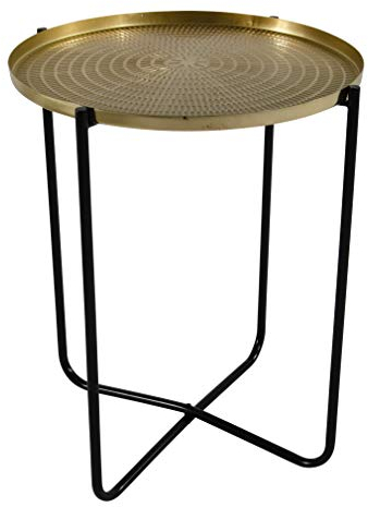 Lesli Living Beistelltisch Tisch Design Metall ø40,5x50cm (Gold)