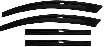 4X Windabweiser Regenabweiser kompatibel mit Renault Megane Schrägheck 2008-2016 Dunkel