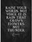 Artery8 Slate Quote Rumi Rain Grows Flowers Not Thunder Art Print Canvas Premium Wall Decor Poster Mural Zitat Regen Blumen Wand Deko