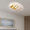 Deckenlampe Schlafzimmer Wohnzimmerlampe Modern Eckig Ring Design Gold LED Dimmbar Büro Esszimmer Badezimmer Flurlampe Fernbedienung Decken Pendelleuchte Chic Acryl Schirm Küchen Deko Deckenleuchten