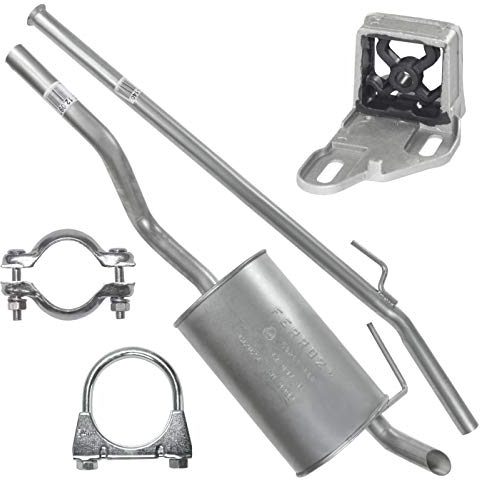 Schalldämpferset Abgasrohr Endschalldämpfer Auspuff Endtopf für Renault Clio 2 II B 1.2i