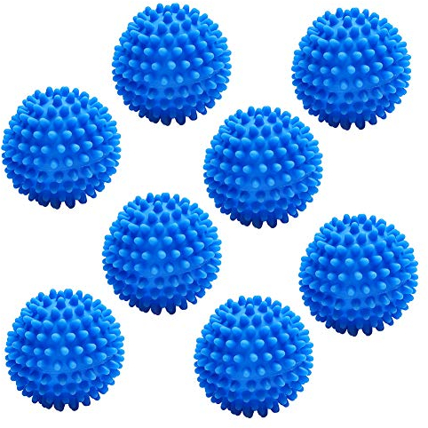 JPYH Balles de sèche, 8 Pieces Boule De Lavage Boules de séchage réutilisables pour sèche-Linge, Machine à Laver, Bleu