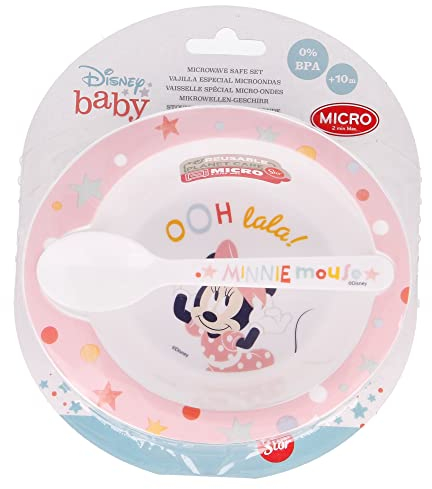 Stor8412497131785Bebé Micro Vajilla 2-Piezas Juego, Minnie Sueños Índigo