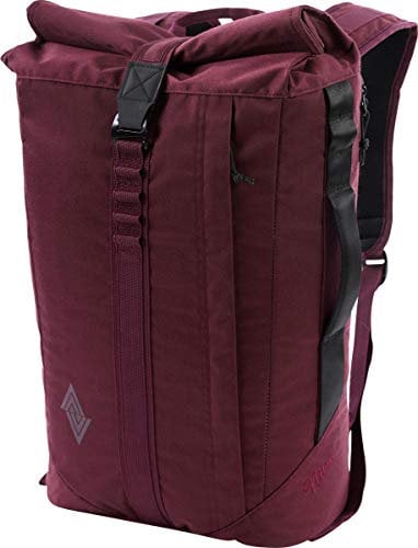 Nitro Scrambler, Businessrucksack mit Roll-Top und gepolstertem 15“ Wide Laptopfach, Urban Mobility Rucksack, Kurierrucksack, Alltagsrucksack, 28 L +, Wine