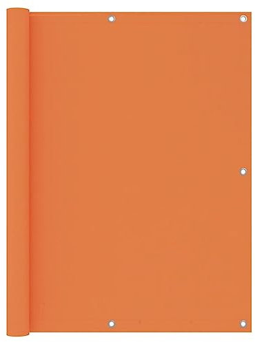 vidaXL Toldo para Balcón Parasol Pantalla Privacidad Malla Ocultación Patio Jardín Terraza Protección Impermeable Tela Oxford Naranja 120x300 cm